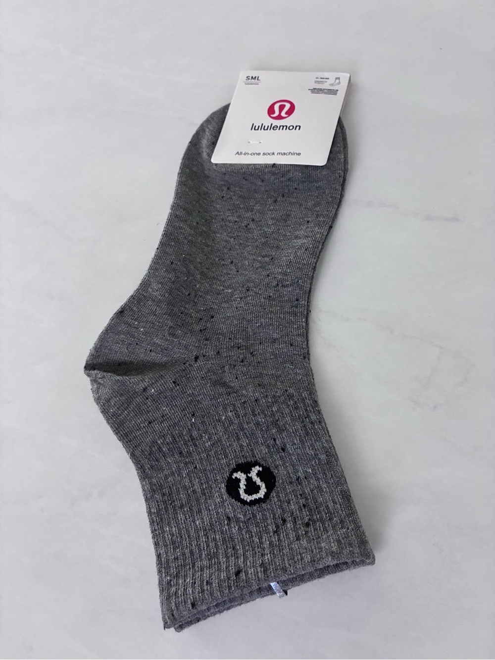 lululemon athletica unisex Grey Low-Cut Sock pair